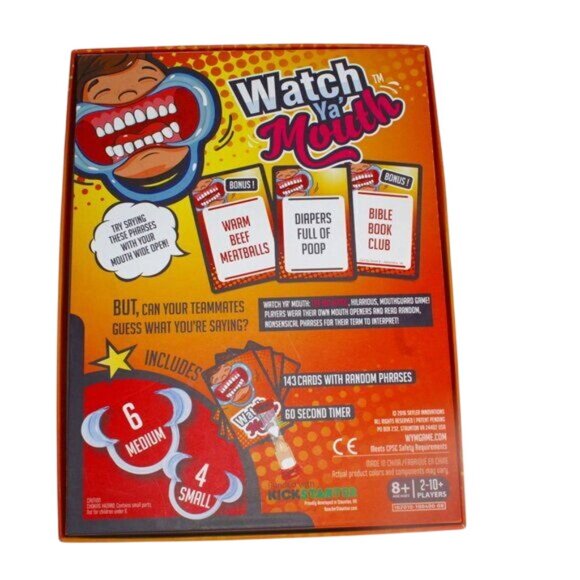 Watch Ya' Mouth Board Mouthguard Party Game Open Box - Picture 3 of 6